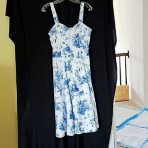 " wall paper dress " nautical, ocean, mermaid, beach, aquatic.